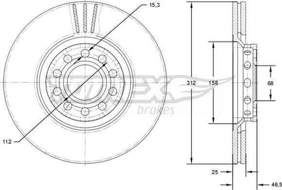 TOMEX brakes TX 71-97 - Féktárcsa parts5.com