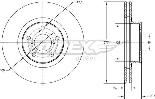 TOMEX brakes TX 71-51 - Disc frana parts5.com