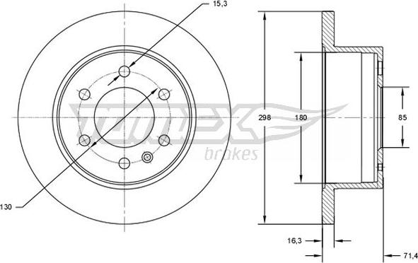 TOMEX brakes TX 71-60 - Disc frana parts5.com