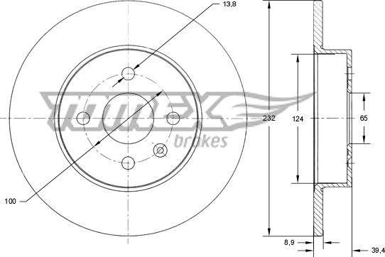 TOMEX brakes TX 71-63 - Fren diski parts5.com