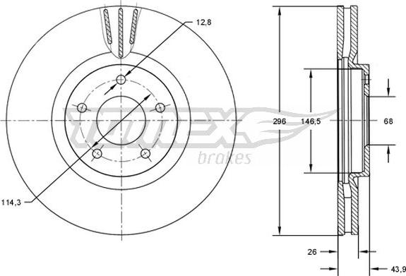 TOMEX brakes TX 71-84 - Disc frana parts5.com