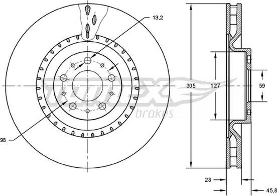 TOMEX brakes TX 71-86 - Disc frana parts5.com