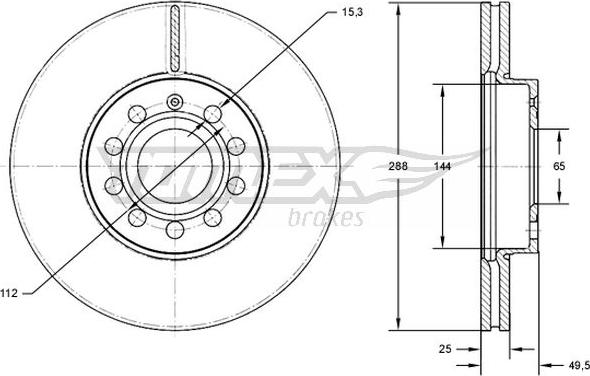 TOMEX brakes TX 71-31 - Тормозной диск parts5.com