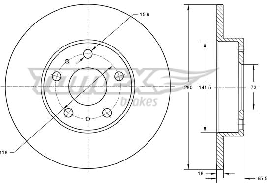 TOMEX brakes TX 73-46 - Disc frana parts5.com