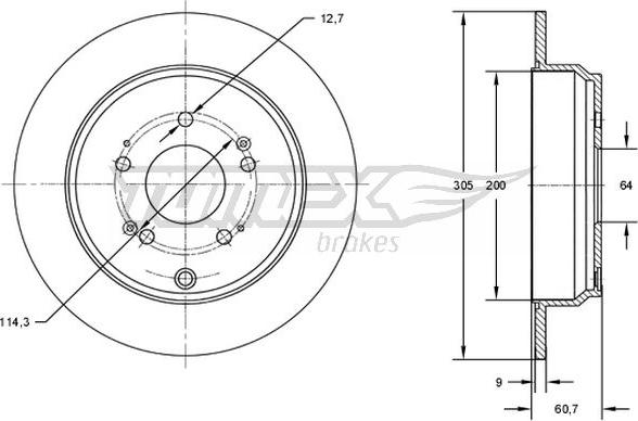 TOMEX brakes TX 73-04 - Δισκόπλακα parts5.com