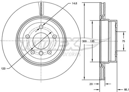 TOMEX brakes TX 73-00 - Disc frana parts5.com