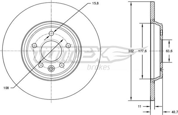 TOMEX brakes TX 73-08 - Bremsscheibe parts5.com