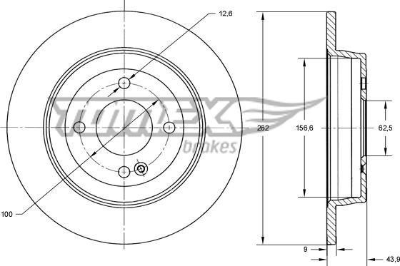 TOMEX brakes TX 73-35 - Disc frana parts5.com