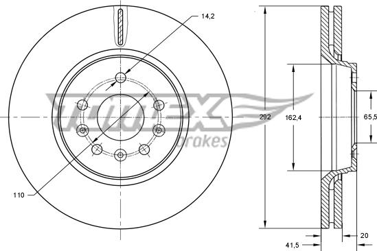 TOMEX brakes TX 73-79 - Disc frana parts5.com