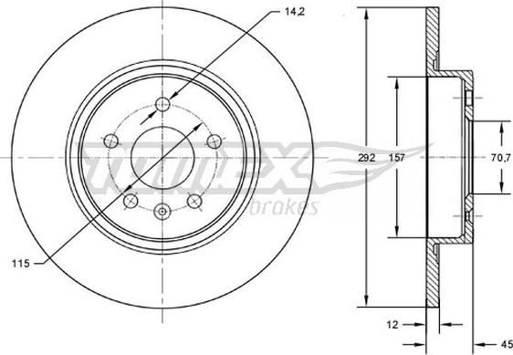 TOMEX brakes TX 72-59 - Disc frana parts5.com