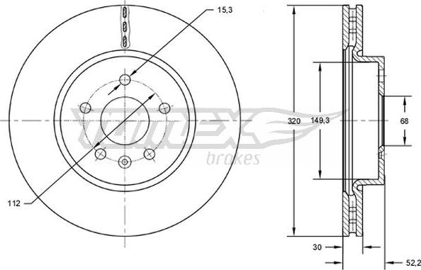 TOMEX brakes TX 72-56 - Brake Disc parts5.com