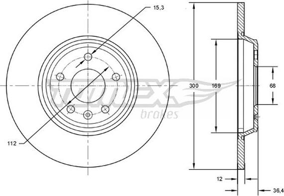 TOMEX brakes TX 72-50 - Disc frana parts5.com