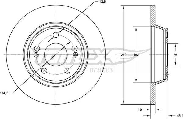 TOMEX brakes TX 72-58 - Disc frana parts5.com