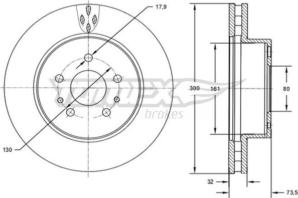 TOMEX brakes TX 72-57 - Disc frana parts5.com