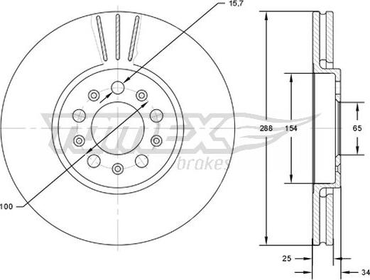 TOMEX brakes TX 72-04 - Kočni disk parts5.com