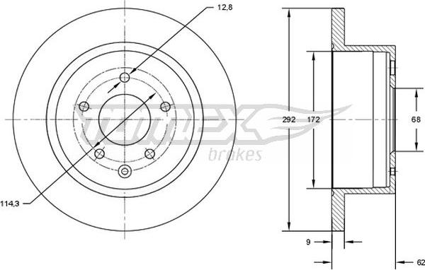 TOMEX brakes TX 72-89 - Disc frana parts5.com