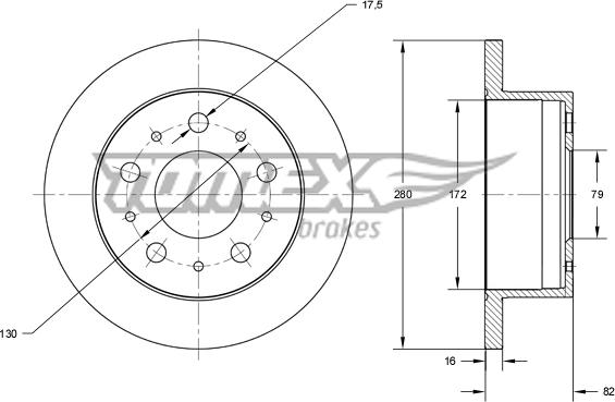 TOMEX brakes TX 72-35 - Disc frana parts5.com