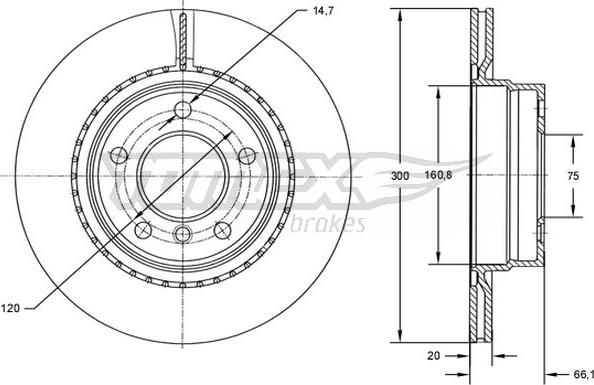 TOMEX brakes TX 72-72 - Disc frana parts5.com