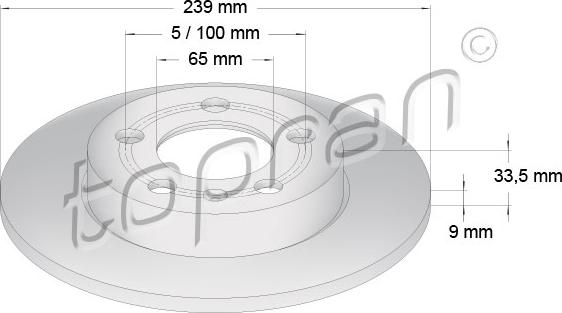 Topran 109 789 - Brake Disc parts5.com