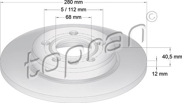 Topran 108 915 - Disc frana parts5.com