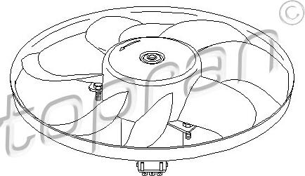 Topran 107 717 - Ventilateur, refroidissement du moteur parts5.com