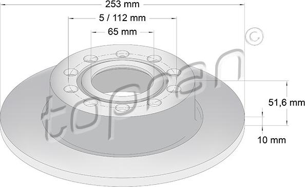 Topran 110 079 - Kočioni disk parts5.com