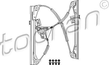 Topran 111 264 - Mecanism actionare geam parts5.com