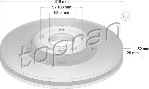 Topran 304 405 - Brake Disc parts5.com