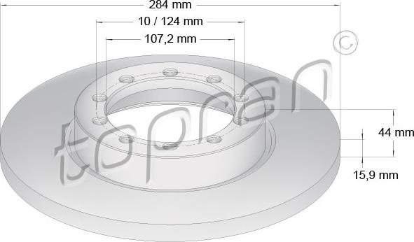 Topran 304 616 - Disque de frein parts5.com