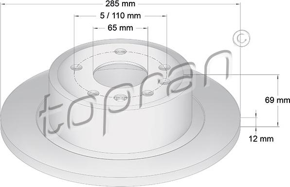 Topran 200 949 - Disque de frein parts5.com