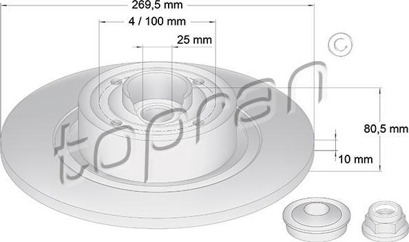 Topran 700 643 - Féktárcsa parts5.com