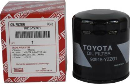 TOYOTA 90915-YZZG1 - Filtro de aceite parts5.com