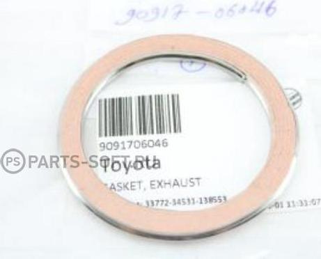 TOYOTA 90917-06046 - Pierścień uszczelniający, rura wydechowa parts5.com