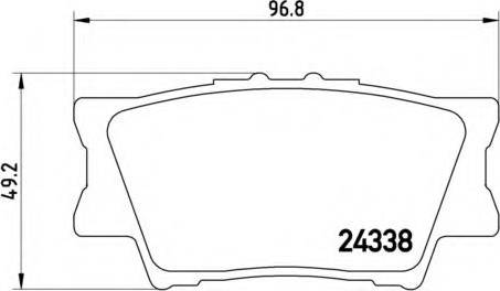 TOYOTA 0446633200 - Комплект спирачно феродо, дискови спирачки parts5.com