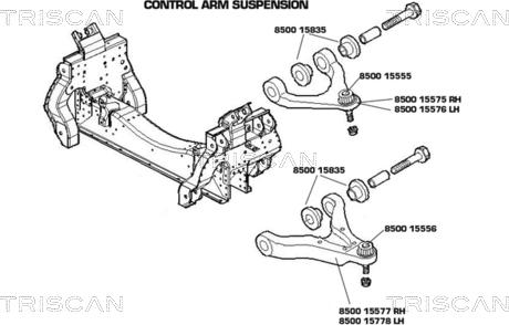 Triscan 8500 15575 - Barra oscilante, suspensión de ruedas parts5.com