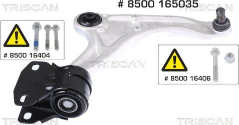 Triscan 8500 165035 - Bras de liaison, suspension de roue parts5.com