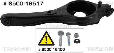 Triscan 8500 16517 - Bugi kolu, tekerlek bağlantısı parts5.com