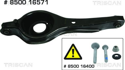 Triscan 8500 16571 - Bugi kolu, tekerlek bağlantısı parts5.com