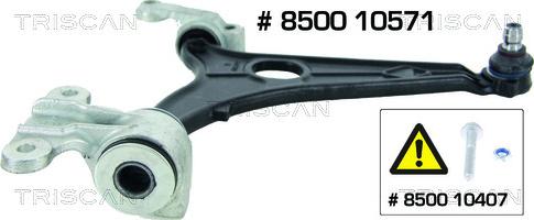 Triscan 8500 10571 - Wahacz, zawieszenie koła parts5.com