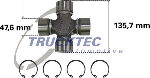 Trucktec Automotive 05.34.008 - Άρθρωση, διαμήκης άξονας parts5.com