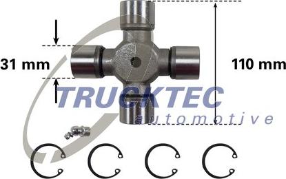 Trucktec Automotive 01.34.038 - Flexible disc, propshaft joint parts5.com