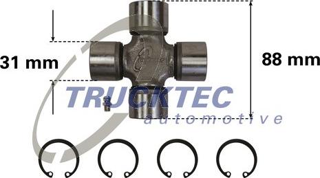 Trucktec Automotive 02.34.012 - Zgib, kardanska gred parts5.com