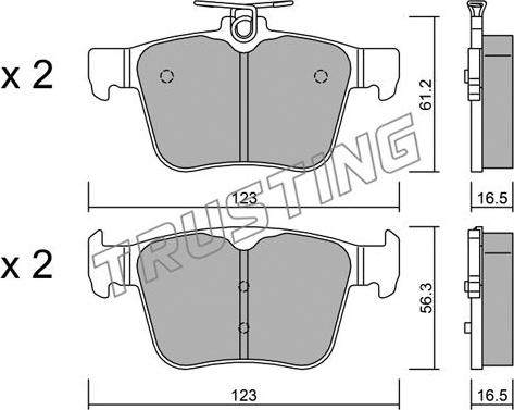 Trusting 997.0 - Set placute frana,frana disc parts5.com