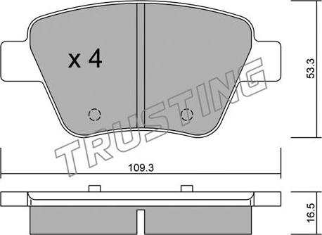 Trusting 906.0 - Juego de accesorios, zapatas de freno parts5.com