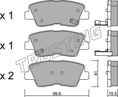 Trusting 903.0 - Sada brzdových destiček, kotoučová brzda parts5.com