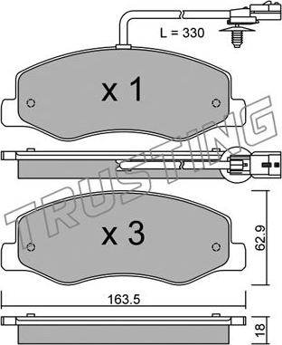 Trusting 917.0 - Aksesuar seti, Fren pabucu parts5.com