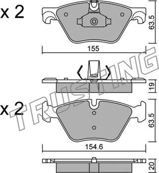 Trusting 935.0 - Set placute frana,frana disc parts5.com