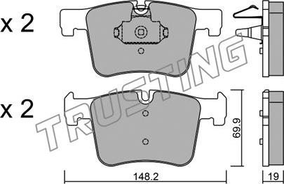 Trusting 977.0 - Set placute frana,frana disc parts5.com