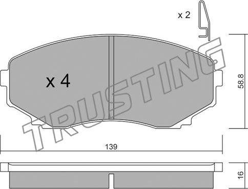 Trusting 493.0 - Set placute frana,frana disc parts5.com