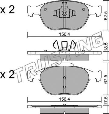 Trusting 549.0 - Set placute frana,frana disc parts5.com